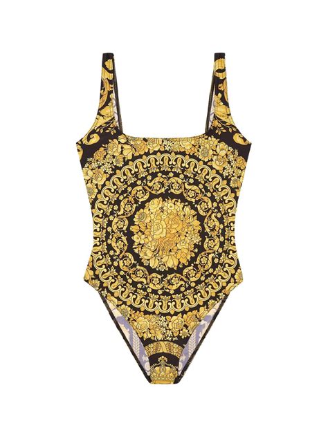 Versace Costume intero con stampa Baroccodile 